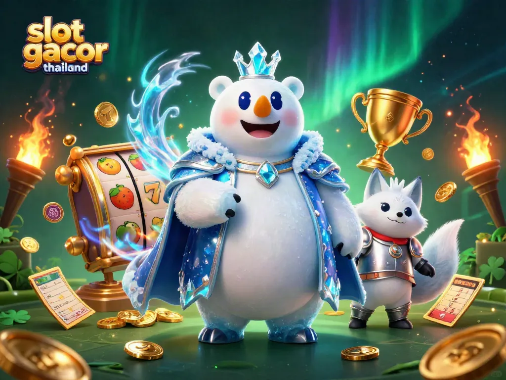 Experience thrilling wins with slot gacor thailand and dynamic casino elements like jackpot counts and fruit symbols.