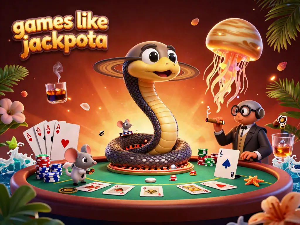 Experience games like jackpota as tiny astronaut mice bet on a cosmic roulette wheel scene.