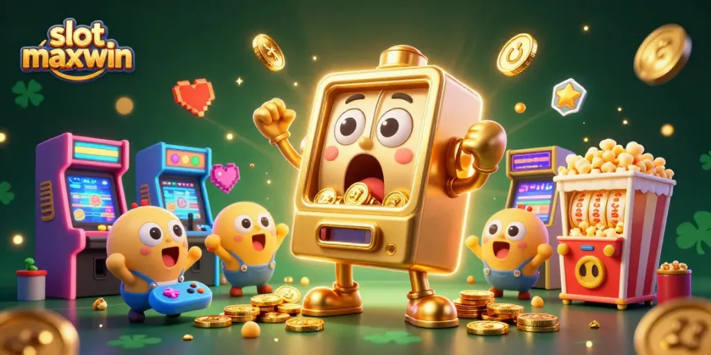Spin the slot maxwin machine to win big as coins fly everywhere!