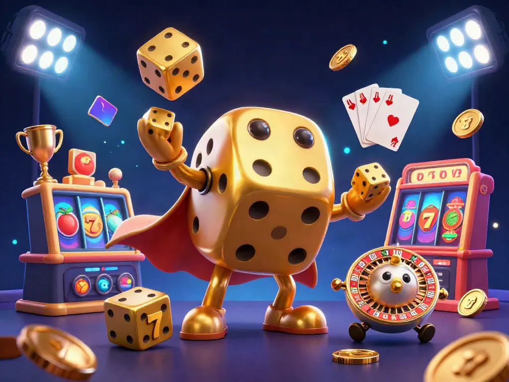 Slot gacor dan jackpot dalam ilustrasi 3D yang menarik, memikat pemain judi.