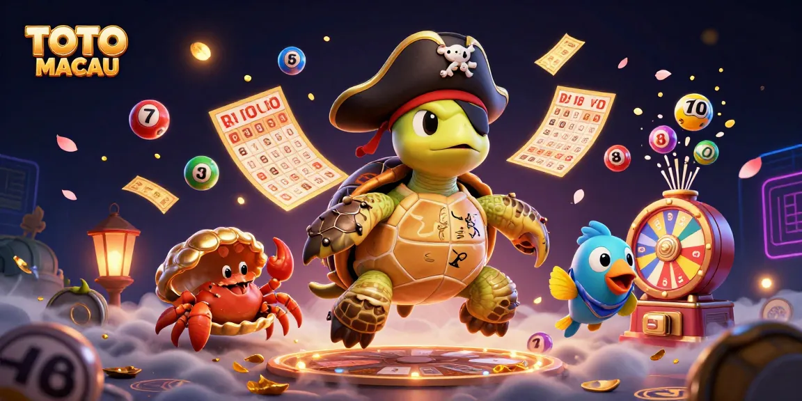 TOTO MACAU lottery excitement captured with colorful numbered balls and dynamic prize elements.