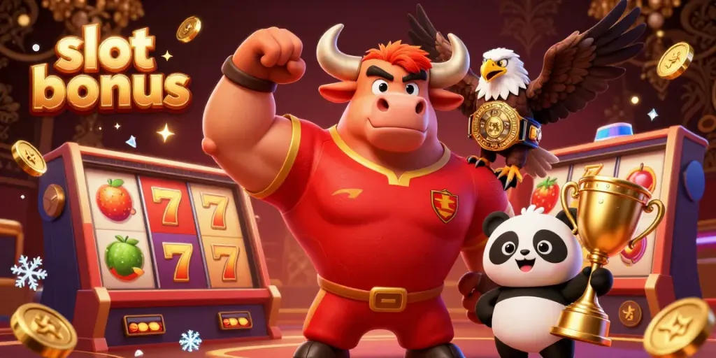 Experience exciting slot bonus adventures with our animated casino characters celebrating big wins!