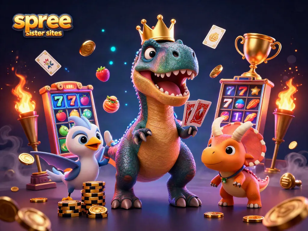 Play exciting games at spree casino sister sites with vibrant characters and dynamic casino elements