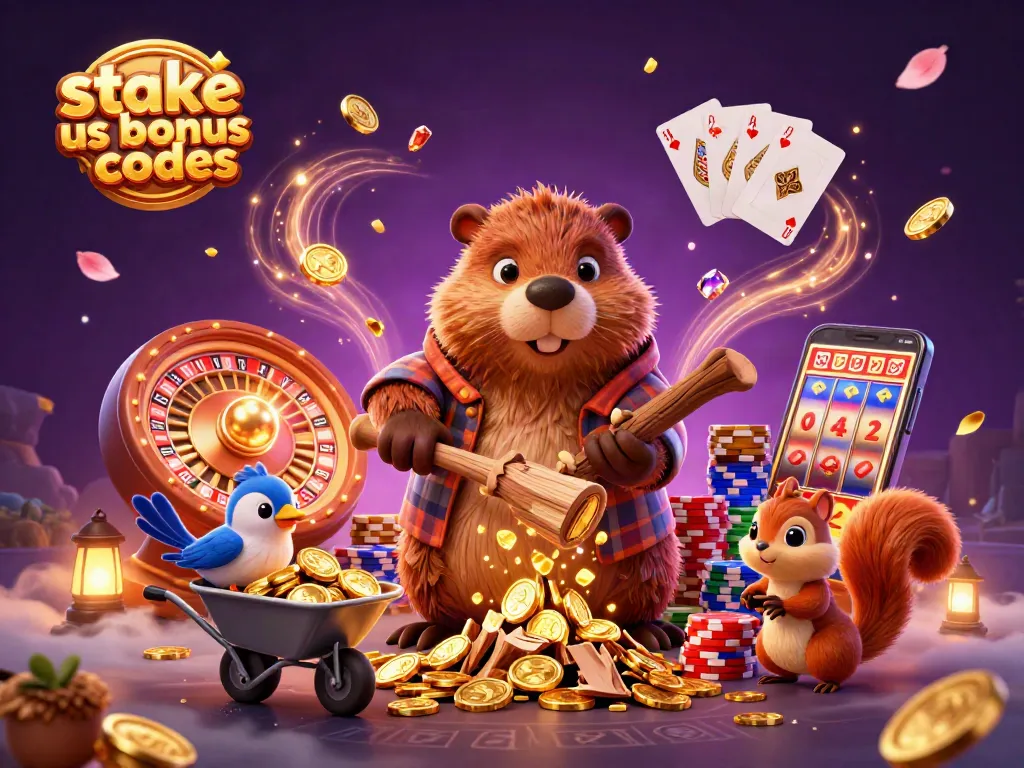 Experience thrilling wins with stake us bonus codes amidst cascading gold coins and vibrant gaming elements.