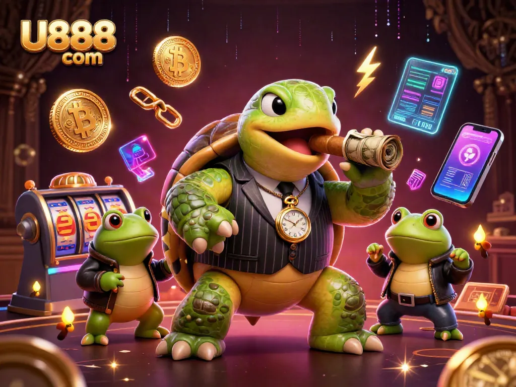 Engage with U888 com's thrilling gaming experience featuring characters and vibrant casino elements.