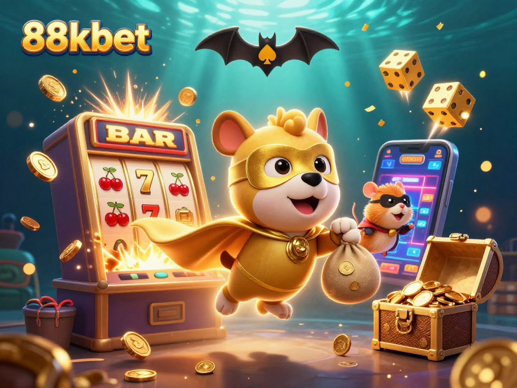 Experience thrilling wins at 88kbet with our cartoon heroes celebrating jackpot victories in style.