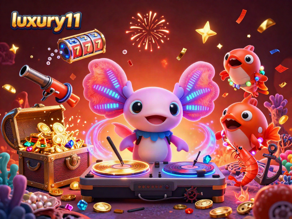 Spin winning slots with luxury111 in a vivid underwater casino scene with dynamic characters and treasures.