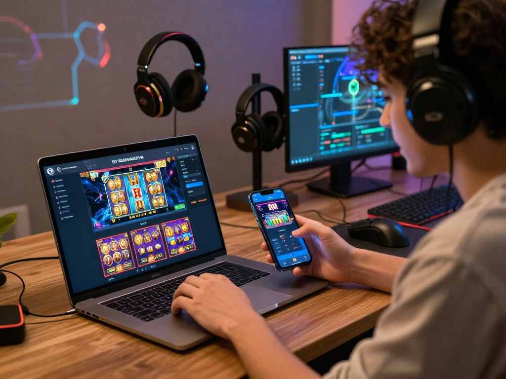 Engaged player experiencing nx303 daftar on diverse devices highlighting the accessibility of online slot gaming.