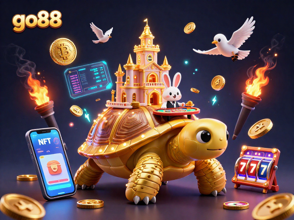Experience go88's vibrant casino wonderland with thrilling characters and immersive crypto elements.