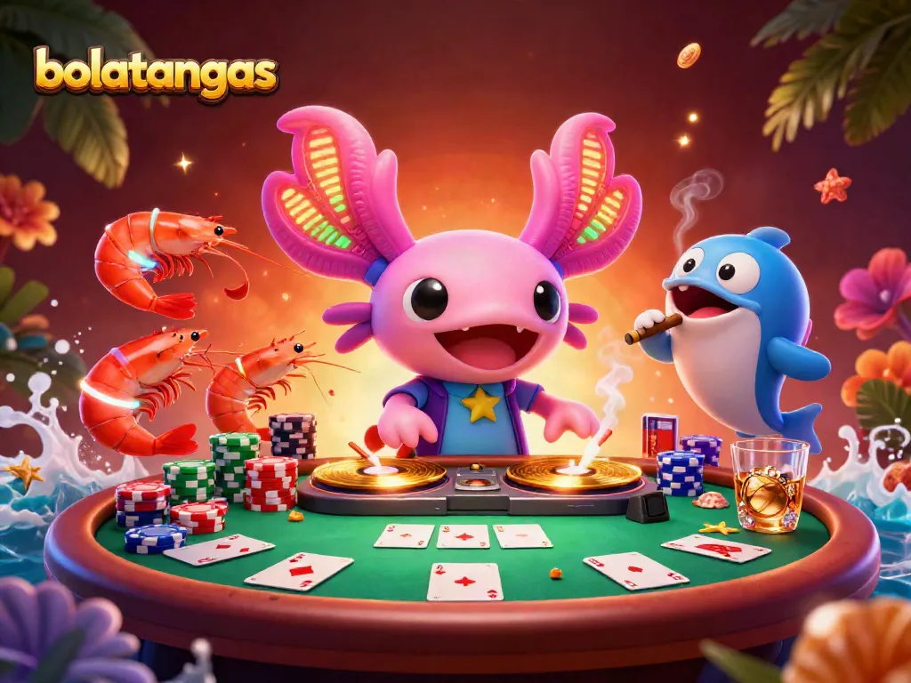 Engage in bolatangkas excitement at a vibrant underwater casino with lively characters.