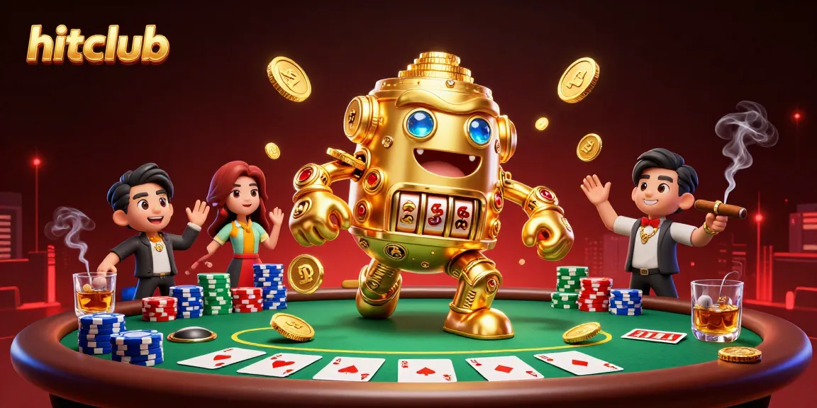 Experience winning moments at hitclub with dynamic poker action and golden golem elements.