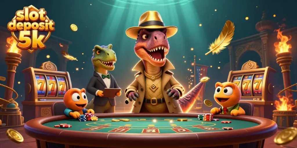 Experience thrilling action with the slot deposit 5k characters amidst dynamic casino elements