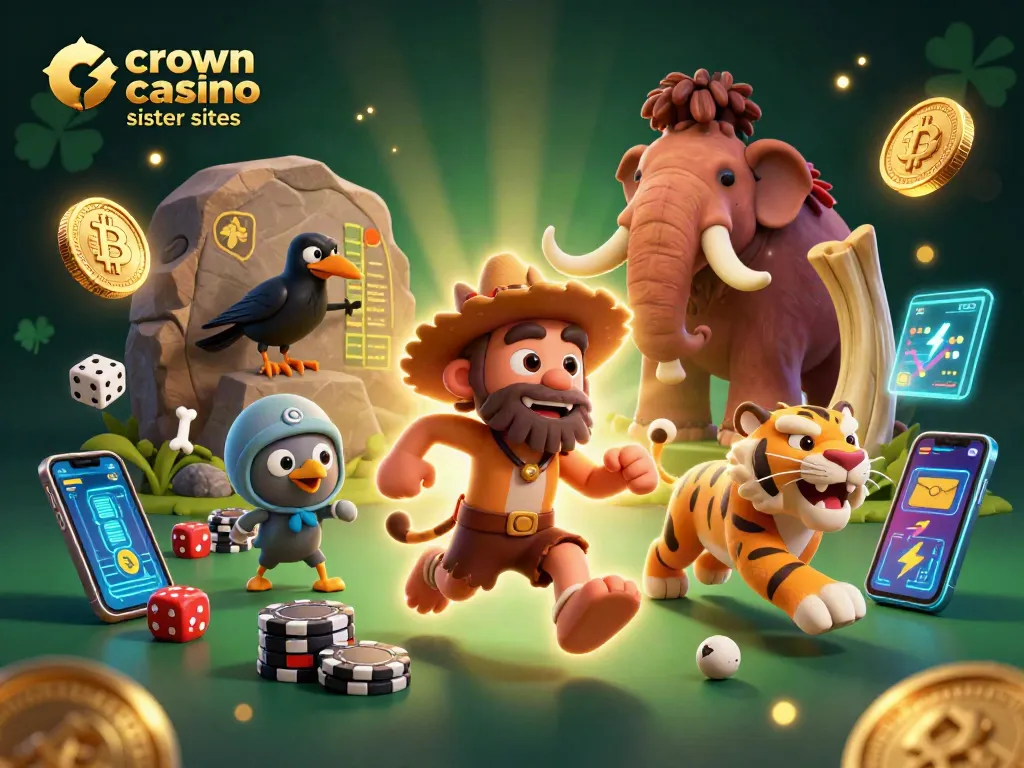 Engage with crown coins casino sister sites through exciting gameplay with cavemen and casino elements.