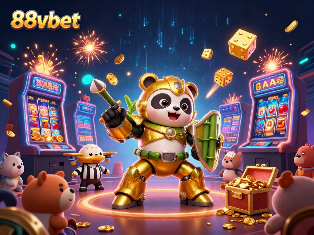 Experience the excitement of betting at 88vbet with a vibrant casino-themed 3D illustration.